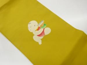 塩瀬手描き童子模様名古屋帯
